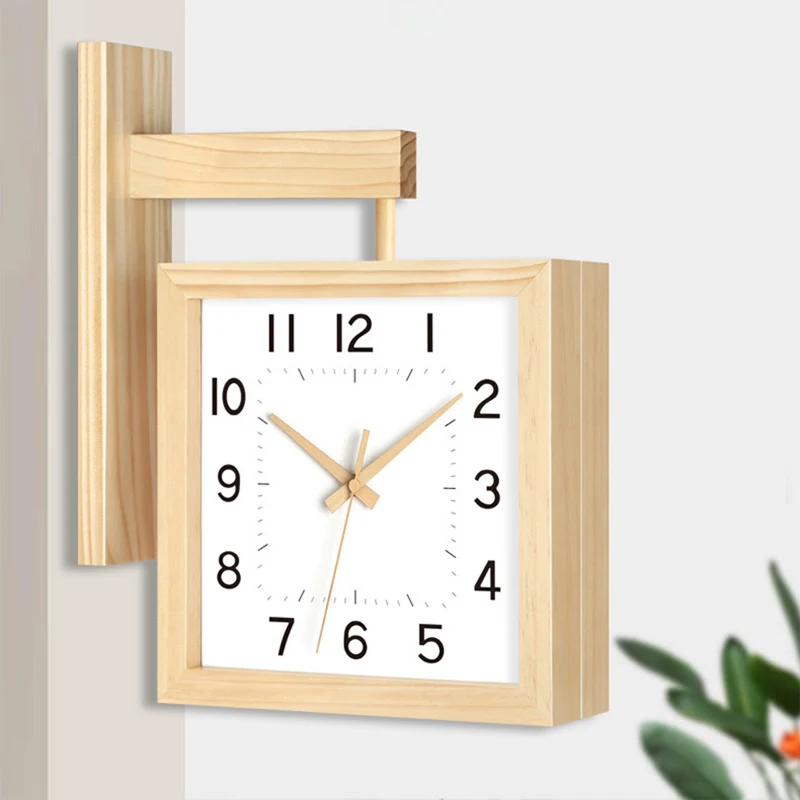 Wooden Double Sided Wall Clock - Japanese Living Lifestyle review and price